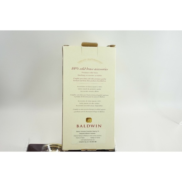 Baldwin Harlequin Premium Bathroom Toothbrush / Tumbler Holder Acrylic and Brass - Picture 5 of 6